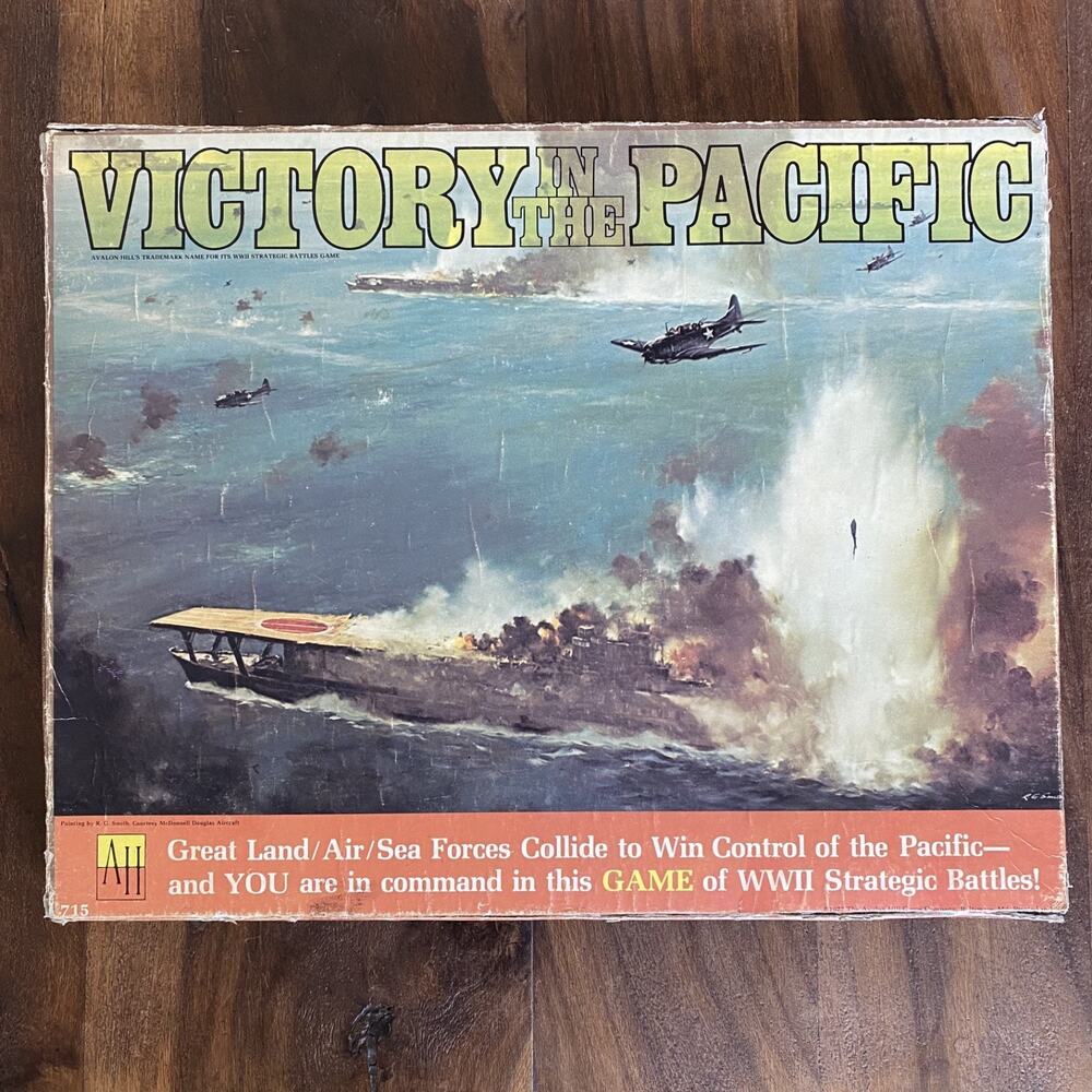 Vintage Victory In The Pacific WWII Naval Board Game 1977 Avalon Hill *READ*